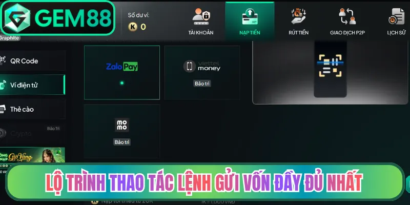 Lộ trình thao tác lệnh gửi vốn đầy đủ nhất